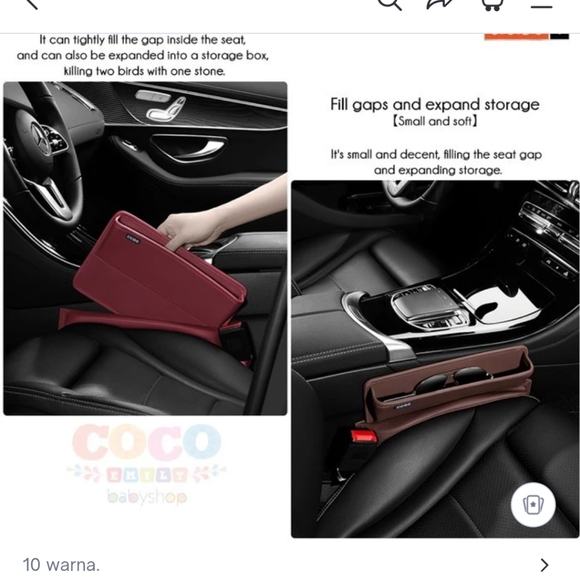 Leather Car Storage Pocket - Picture 4 of 5